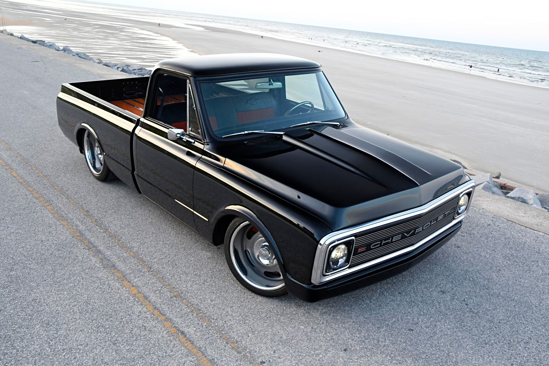 Classic Chevrolet C10 pickup at HotRod Garage SB