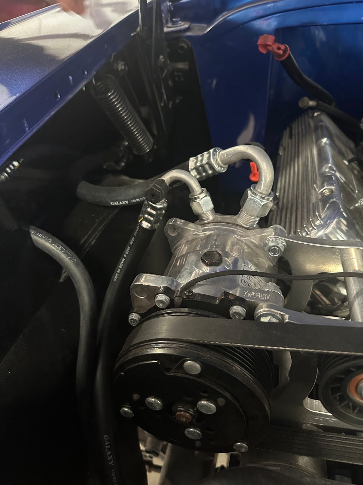 A/C compressor & bracket fitment